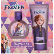 Disney Frozen Anna toaletná voda 50 ml + trblietavé telové mlieko 150 ml, darčeková sada pre deti