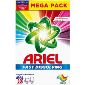 Ariel Rýchlo rozpustný prací prášok na farebnú bielizeň 80 dávok 4,4 kg