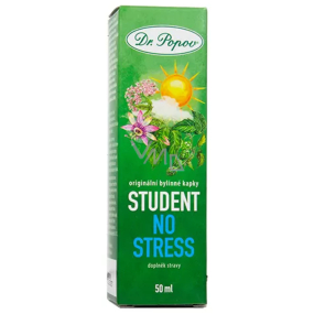 Dr. Popov Student No stress bylinné kvapky na zahnanie strachu a nervozity 50 ml