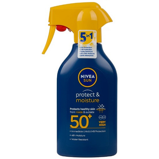 Nivea Sun Protect & Moisture OF 50+ Hydratačný sprej na opaľovanie 270 ml