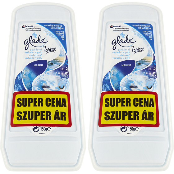 Glade osviežovač vzduchu Gel Pure Clean Marine duo pack 2× 150 g