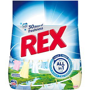 REX prací prášok Amazonia Freshness 20 praní