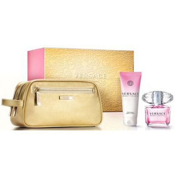 Versace Bright Crystal toaletná voda 90 ml + telové mlieko 100 ml + taška, darčeková sada pre ženy