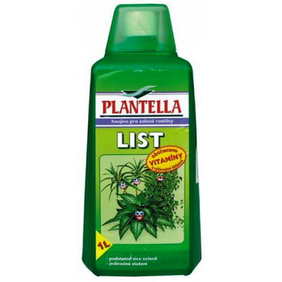 Plantella List tekuté hnojivo pre zelené rastliny 1 l