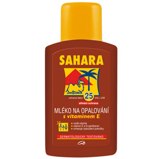 Astrid Sahara SPF25 vitamín E mlieko na opaľovanie 200 ml
