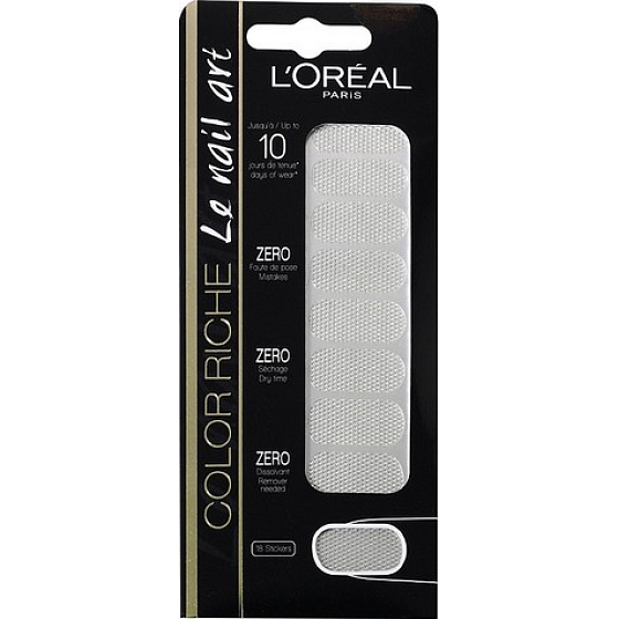 Loreal Paris Color Riche Le Nail Art samolepky na nechty 012 Diamant Eternel 18 kusov
