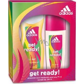 Adidas Get Ready! for Her parfumovaný deodorant sklo 75 ml + sprchový gél 250 ml, darčeková sada