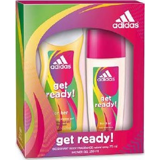 Adidas Get Ready! for Her parfumovaný deodorant sklo 75 ml + sprchový gél 250 ml, darčeková sada