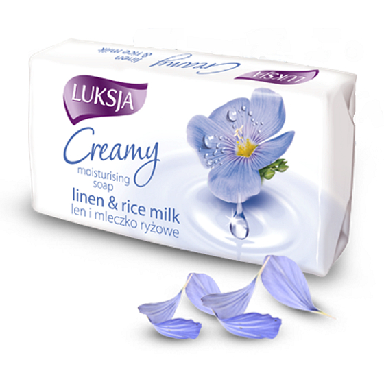 Luksja Creamy Linen & Rice milk - ľan a ryžové mlieko toaletné mydlo 90 g