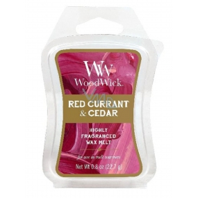 Woodwick Red Currant & Cedar - Červené ríbezle a céder Artisan vonný vosk do aromalampy 22.7 g