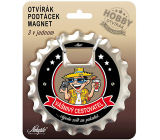 Nekupto Hobby 3v1 otvárač, podložka, magnet Vášnivý cestovateľ 10 cm