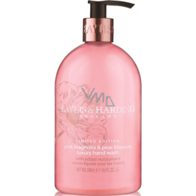 Baylis & Harding Ružová magnólia a Hruškový kvet tekuté mydlo na ruky dávkovač 500 ml