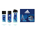Adidas UEFA Champions League Dare Edition VI parfumovaný deodorant sklo pre mužov 75 ml + sprchový gél 250 ml + dezodorant sprej 150 ml, kozmetická sada