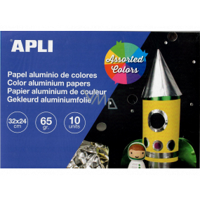 Apli Metalický papier mix color block 32 x 24 cm 10 listov