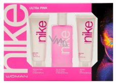 Nike Ultra Pink Woman toaletná voda 100 ml + telové mlieko 75 ml + sprchový gél 75 ml, darčeková sada pre ženy