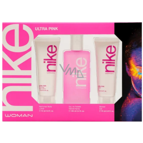 Nike Ultra Pink Woman toaletná voda 100 ml + telové mlieko 75 ml + sprchový gél 75 ml, darčeková sada pre ženy