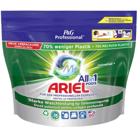 Ariel All in 1 Pods Bežné gélové kapsuly univerzálne na pranie 60 kusov