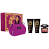 Versace Crystal Noir toaletná voda 90 ml + telové mlieko 100 ml + sprchový gél 100 ml + kabelka, darčeková sada pre ženy