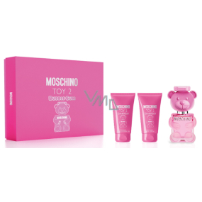 Moschino Toy 2 Bubble Gum toaletná voda 50 ml + telové mlieko 50 ml + sprchový gél 50 ml, darčeková sada pre ženy