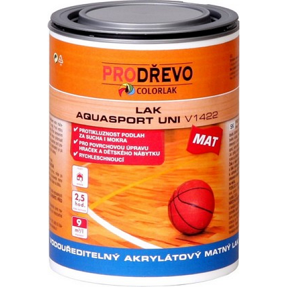 Colorlak Lak Aquasport Uni V1422 Mat vodouriediteľný akrylátový matný lak 0,6 l