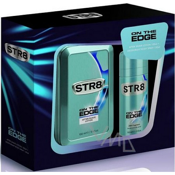 Str8 On The Edge voda po holení 100 ml + deodorant sprej 150 ml, kozmetická sada