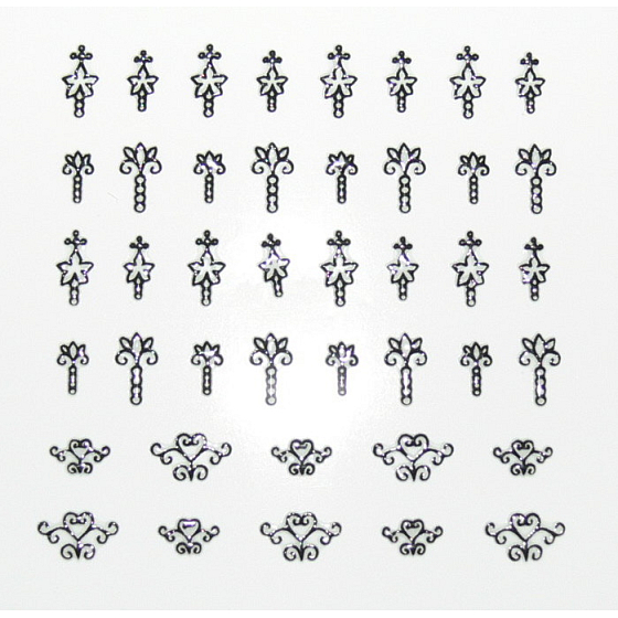 Absolute Cosmetics Nail Art samolepiace nálepky na nechty NT009 1 aršík