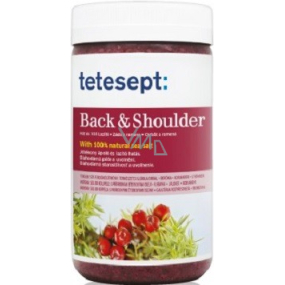 Tetesept Back & Shoulder Svaly chrbtové a ramenné Gaultéria + Jalovec + Koriander 100% Morská soľ 900 g