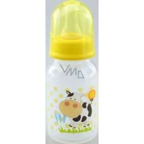 First Steps Feeding Bottle 0+ dojčenská fľaša so silikónovým cumlíkom Ovečka 150 ml