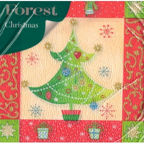 Forest Papierové obrúsky 1 vrstvové 33 x 33 cm 20 kusov Vianočný Vianočný stromček