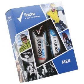 Rexona Men Cobalt antiperspirant deodorant sprej pre mužov 150 ml + Cool Ice sprchový gél 250 ml, kozmetická sada