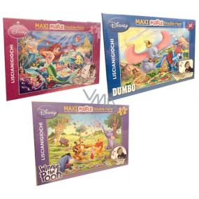 Disney Maxi Puzzle a omaľovánky pre deti 2v1 rôzne motívy 35 dielikov, odporúčaný vek 3+