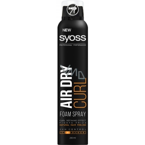 Syoss Air Dry Curl 24 silná fixácia pena pre kučeravé vlasy sprej 200 ml