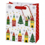 BSB Luxusná darčeková papierová taška 36 x 26 x 14 cm Vianočná dedina VDT 413 - A5