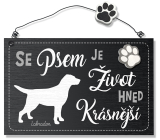 Nekupto Pets drevený nápis Labrador 155 x 98 x 5 mm