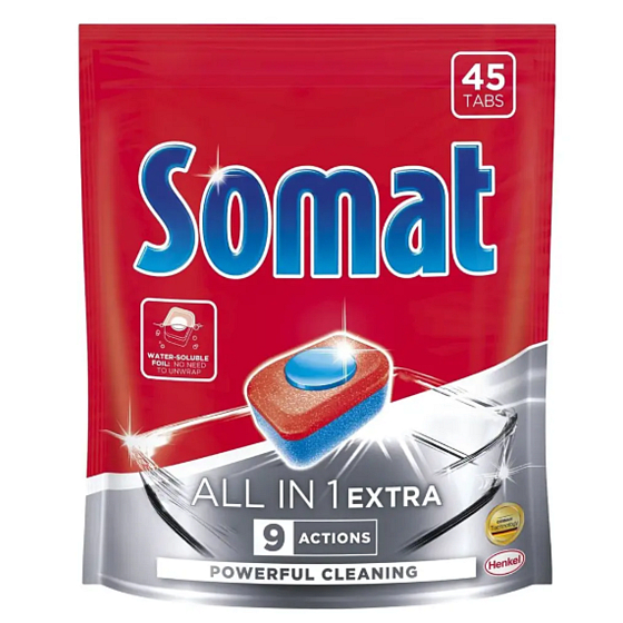 Somat All in 1 Extra tablety do umývačky riadu 45 tabliet 819g