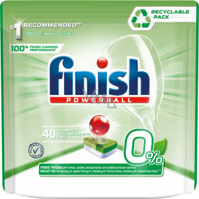Finish Powerball Eco 0% Finish All in 1 Max tablety do umývačky riadu 40 kusov