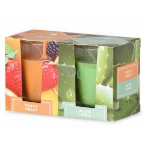 Emóciám Tasty Fruit & Aloe Vera vonná sviečka sklo 52 x 65 mm 2 kusy v krabičke