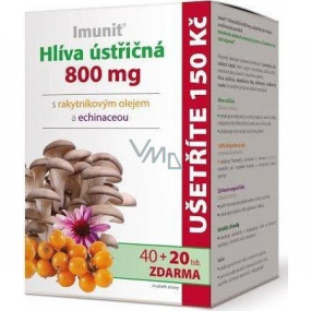 IMUNIT Hliva ustricová s rakytníkovým olejom a echinaceou chráni imunitný systém 800 mg 40 + 20 kapsúl