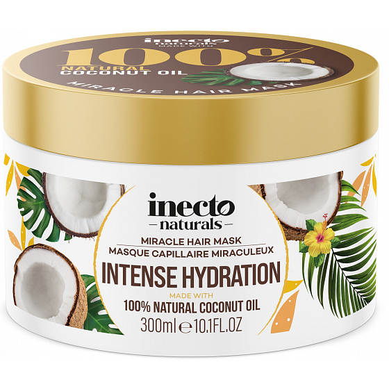 Inecto Naturals Coconut maska na vlasy s čistým kokosovým olejom 300 ml