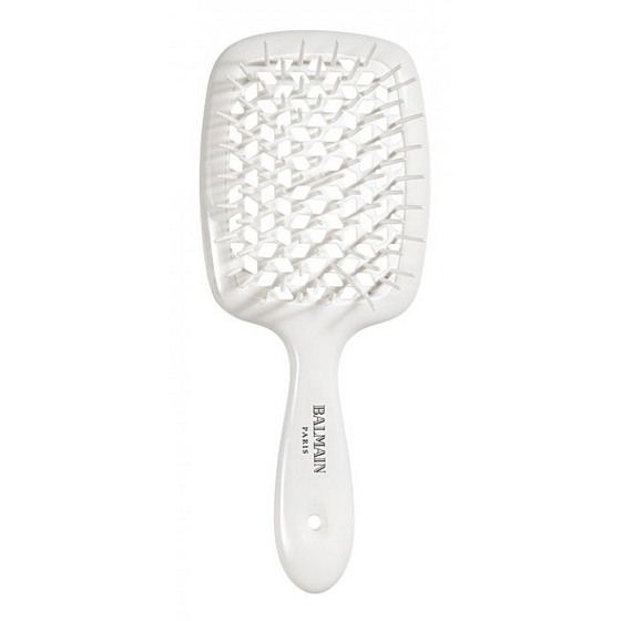 Balmain Paris White Detangling Brush Rozčesávacia kefa na mokré a suché vlasy s tuhými nylonovými štetinami