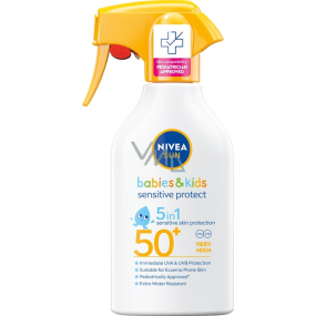 Nivea Sun Babies & Kids Sensitive Protect OF50 5v1 sprej na opaľovanie pre deti 270 ml