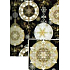 Nekupto Vianočný baliaci papier na darčeky 70 x 1000 cm Čierne zlato, strieborné ornamenty