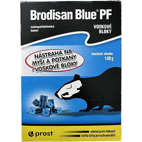 Brodisan Blue PF voskové bloky na hubenie hlodavcov, 140 g