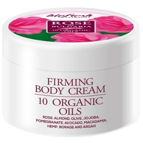 BioFresh Rose of Bulgaria telový krém proti celulitíde s ružovou vodou a 10 organickými olejmi 300 ml