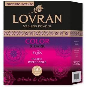 Lovran Color & Dark Amla Parchouli prášok na farebné a tmavé prádlo 50 dávok, 2,5 kg