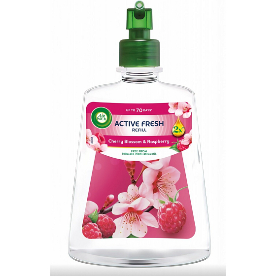 Air Wick Active Fresh náhradná náplň Čerešňový kvet & Malina, 228 ml