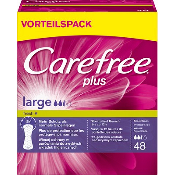 Carefree Slip Plus Large Fresh slipové intímne vložky 48 kusov
