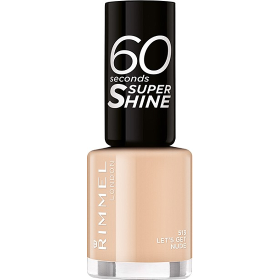 Rimmel London 60 sekund Super Shine Nail Polish lak na nechty 513 Lets Get Nude 8 ml