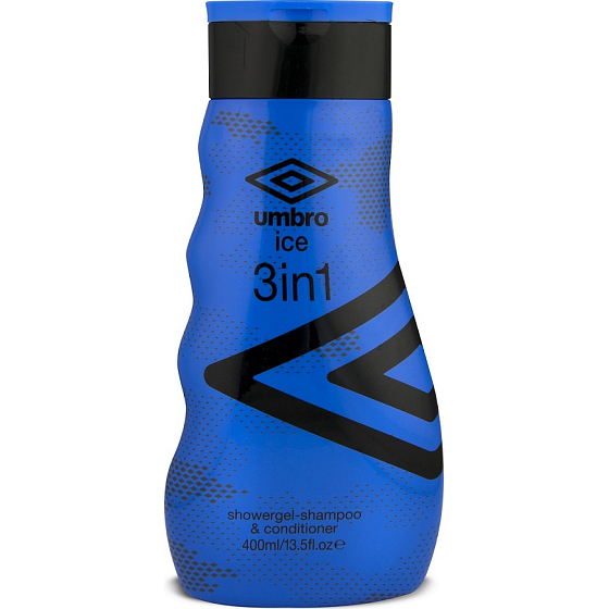 Umbro Ice sprchový gél, šampón a kondicionér 3v1 pre mužov 400 ml