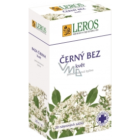 Leros Čierny bez kvet bylinný čaj na chrípku, prechladnutie, tráviace ťažkosti, menštruácia, migréna 20 x 1 g